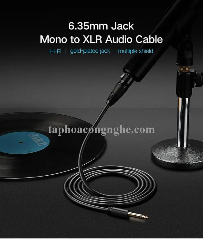 Ugreen 20723 10M màu Đen Cáp âm thanh 6.5mm sang Canon âm AV131 30020723